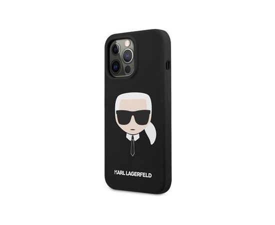 Karl Lagerfeld Apple  iPhone 13 Pro Liquid Silicone Head Case Black