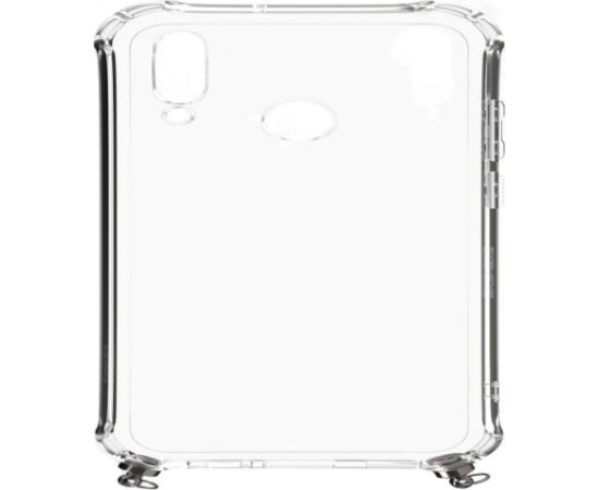 Evelatus Huawei  P30 Lite Silicone Transparent with Necklace TPU Strap Space Gray