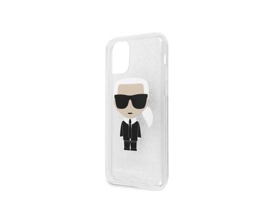 Karl Lagerfeld Apple  iPhone 11 Pro Glitter Iconic Body Cover Silver