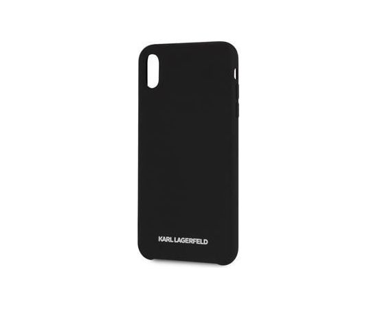 Karl Lagerfeld Apple  iPhone XR Silver Logo Silicone Case Black