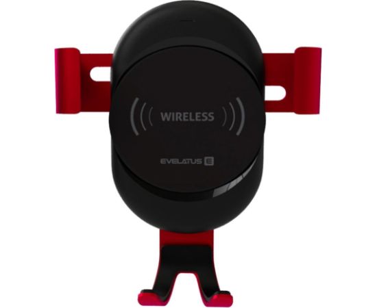 Evelatus -  Gravity Car Holder with Wireless Charger WCH02 Red