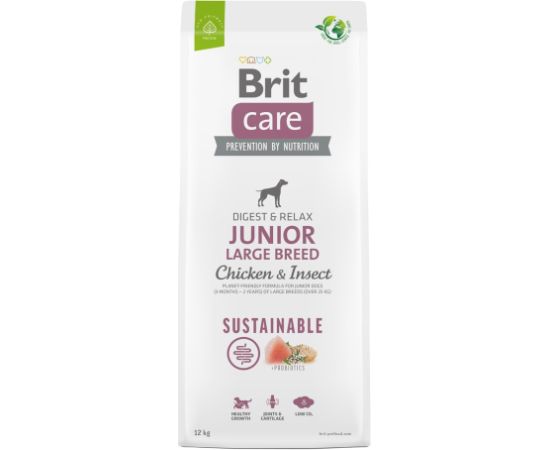 BRIT Care Dog Sustainable Junior Large Breed Chicken & Insect - dry dog food - 12 kg