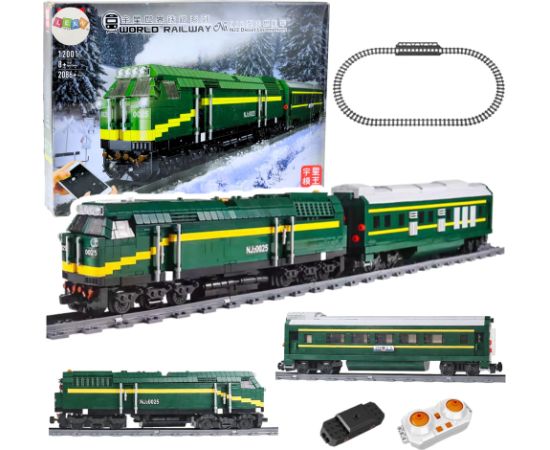 Leantoys Construction Blocks Electric Train RC Train Remote Controlled 2086 pcs.
