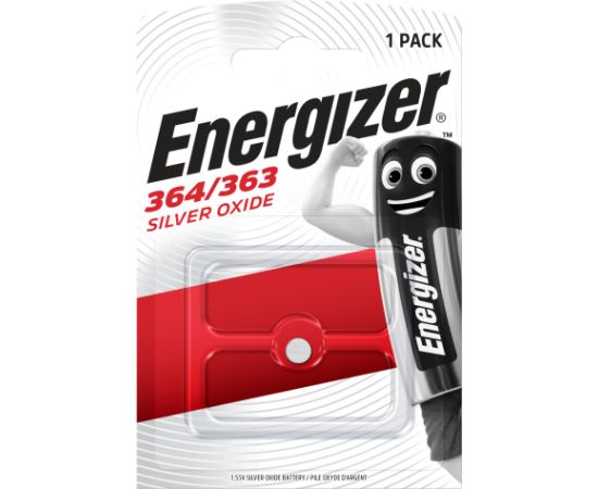 Sudraba oksīda baterija 364/363 (SR60, V364, SR621SW) 19mAh 1,55 V Energizer