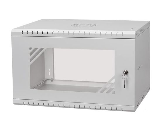 Komutācijas sienas skapis 19"- 6U - 450mm PELĒKS