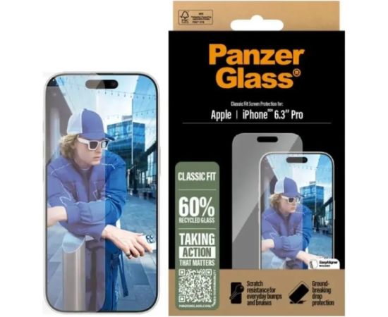 PanzerGlass 2874 Classic Fit Aizsargtikls priekš Apple iPhone 16 Pro