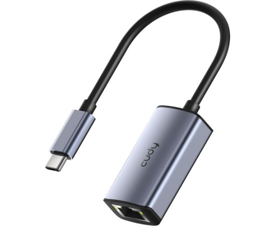 Cudy UE10C USB-C uz Gigabit Ethernet adapteris Portatīvais alumīnija Plug and Play pelēks