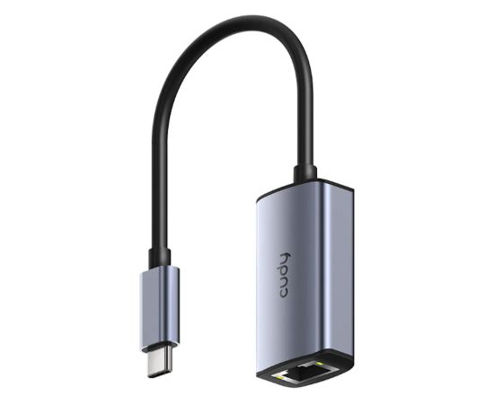 Cudy UE10C USB-C uz Gigabit Ethernet adapteris Portatīvais alumīnija Plug and Play pelēks