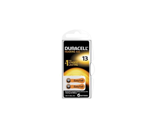 Baterijas Duracell Hearing Aid 13 (A13) 6-paka