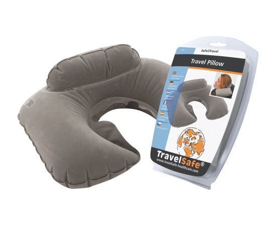 Travelsafe Travel Pillow Inflatable / Pelēka