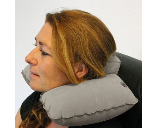 Travelsafe Travel Pillow Inflatable / Pelēka