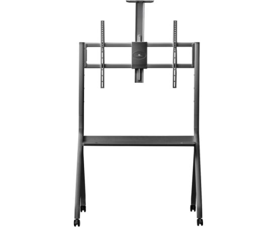 Maclean TV stand / cart, camera shelf, on casters, 55-100", max load 120kg/10kg shelf, max. VESA 900x600, black, MC-114 B