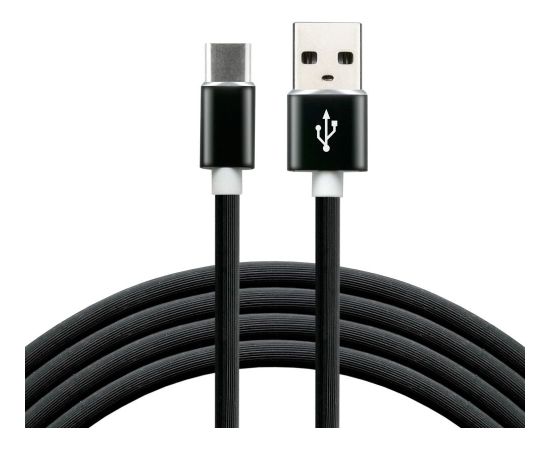 everActive cable USB-C 1m - Black, silicone, quick charge, 3A - CBS-1CB