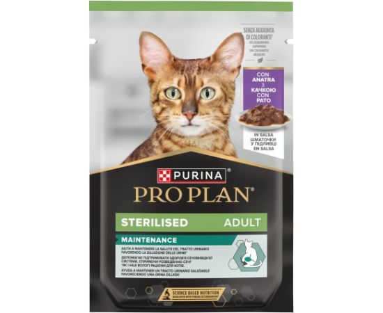 PURINA Pro Plan Sterilised Maintenance Duck in gravy - wet cat food - 85g