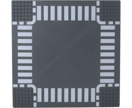 Leantoys Płyta Plansza Konstrukcyjna Do Klocków Droga Skrzyżowanie 26x26 cm Mašīnas un piederumi