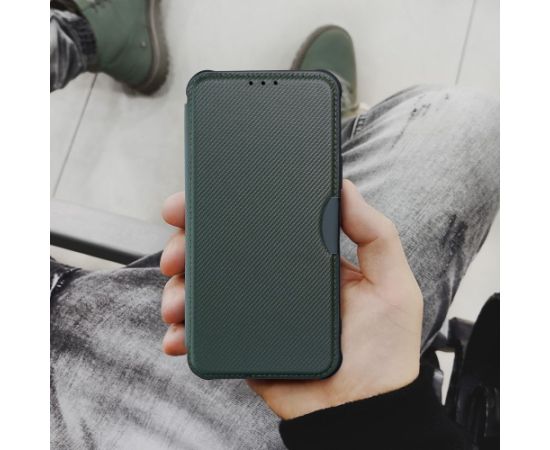 Fusion Razor Book grāmatveida maks Samsung A135 | A137 Galaxy A13 4G tumši zaļš