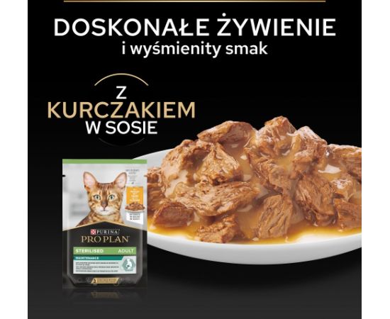 PURINA Pro Plan Sterilised Maintenance Chicken in gravy - wet cat food - 85g