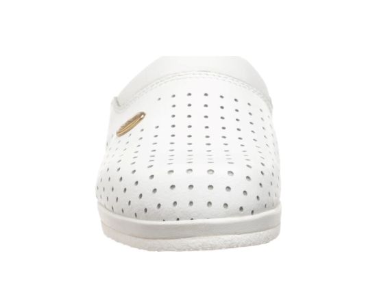 Mobilex Scholl Clog Backguard - women's white clogs, size 38