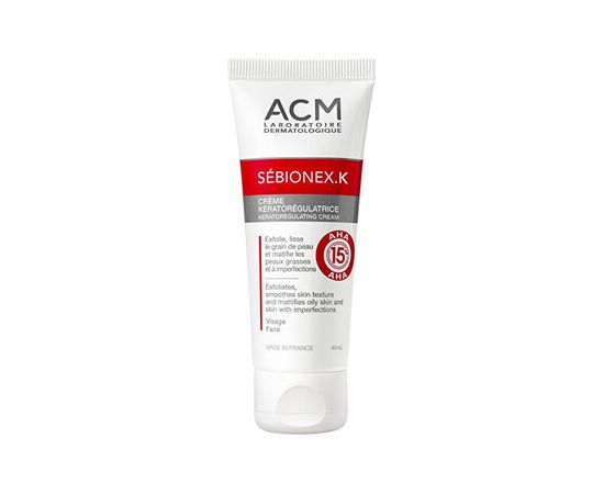 ACM AHA Acid Sébionex K Keratoregulating Cream - Keratoregulating cream for problematic skin and content 40ml