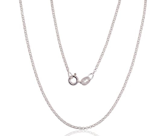 Серебряная цепочка Rollo 1 мм #2400144, Серебро 925°, длина: 50 см, 2.7 гр.