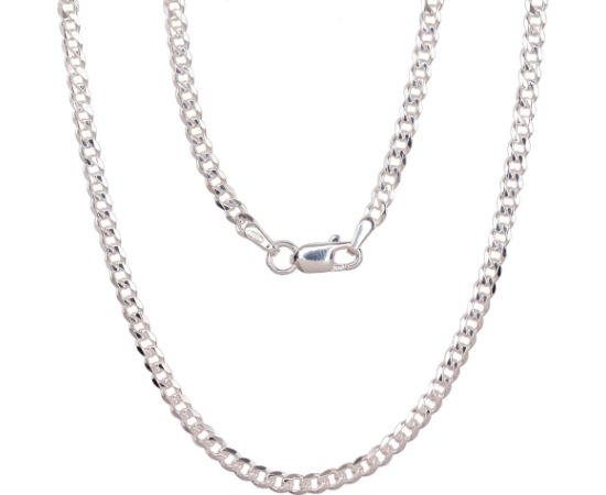 Sudraba ķēdīte Kartjē 2.5 mm, dimantu apstrādājums #2400089, Sudrabs 925°, garums: 60 cm, 8.4 gr.