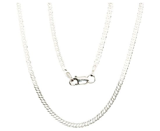 Sudraba ķēdīte Rombs 2 mm, dimantu apstrādājums #2400079, Sudrabs 925°, garums: 60 cm, 4.3 gr. Viriešiem