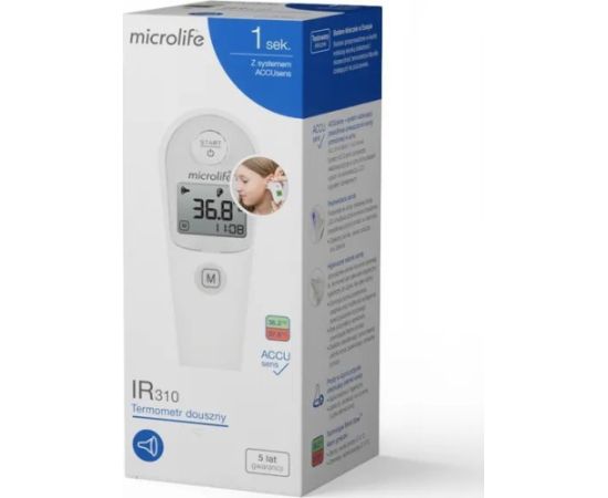 Microlife Termometr do ucha IR310 - z systemem prowadzenia ACCU-sens