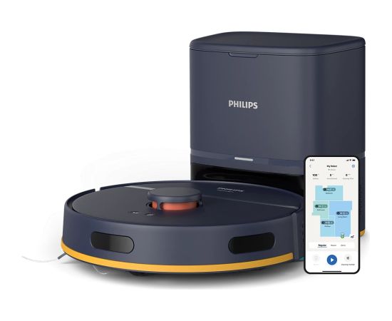PHILIPS HomeRun 2000. sērijas Putekļsūcējs robots ar mazgāšanas funkciju, tumši zils - XU2100/15