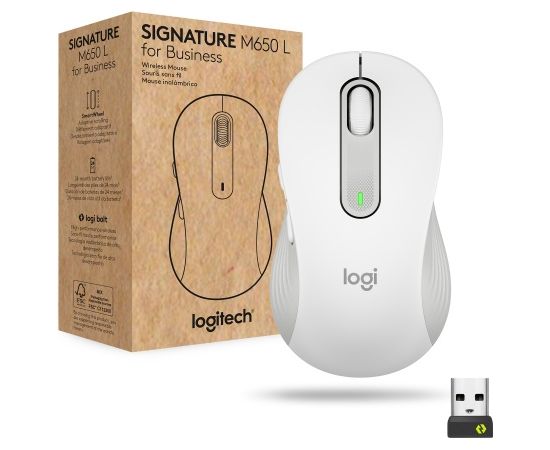 Wireless mouse Logitech M650, White