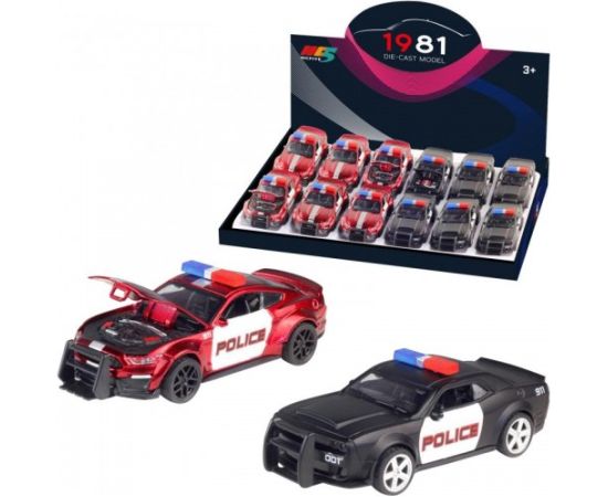 Trifox Metāla auto Policija (inerce, atver.durvis) 12,5 cm dažādas HW21077194
