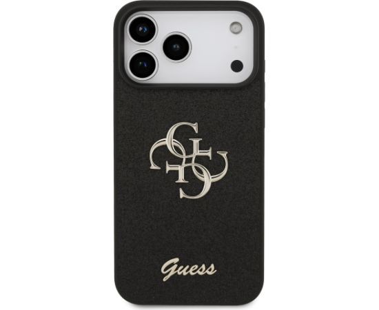 Guess PU Fixed Glitter 4G Metal Logo Case Чехол для Apple iPhone 17 Pro Max