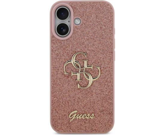 Guess PU Fixed Glitter 4G Metal Logo Case Aizsargapvalks priekš Appel iPhone 17