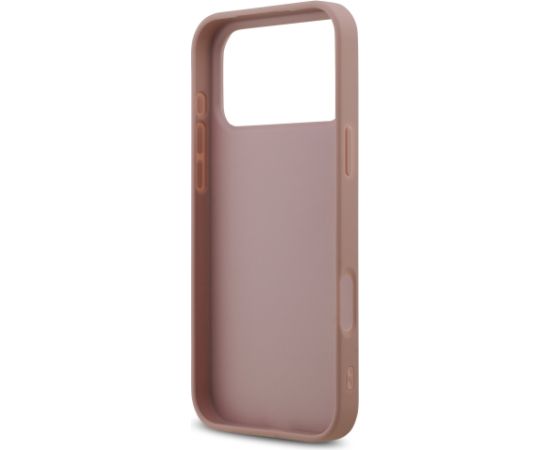 Guess PU Fixed Glitter 4G Metal Logo Case Aizsargapvalks priekš Appel iPhone 17 Pro Max