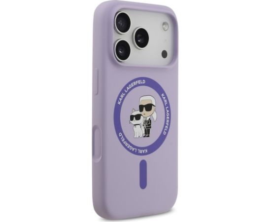 Karl Lagerfeld Liquid Silicone Karl and Choupette MagSafe Case Aizsargapvalks priekš Apple iPhone 17 Pro