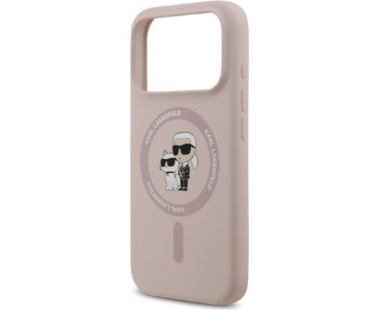 Karl Lagerfeld Liquid Silicone Karl and Choupette MagSafe Case Aizsargapvalks priekš Apple iPhone 17 Pro Neoriģinālie Maciņi