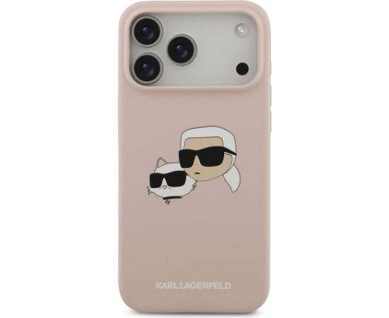 Karl Lagerfeld Liquid Silicone Double Heads MagSafe Case Aizsargapvalks priekš Apple iPhone 17 Pro Max