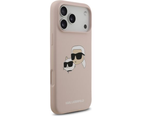 Karl Lagerfeld Liquid Silicone Double Heads MagSafe Case Aizsargapvalks priekš Apple iPhone 17 Pro Max