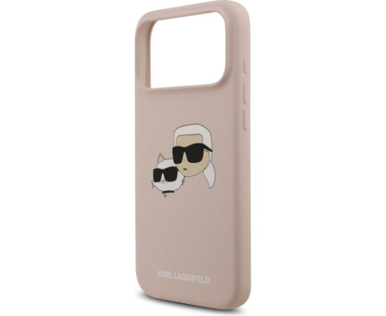 Karl Lagerfeld Liquid Silicone Double Heads MagSafe Case Aizsargapvalks priekš Apple iPhone 17 Pro Max