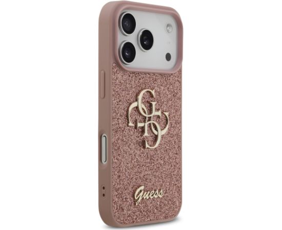 Guess PU Fixed Glitter 4G Metal Logo Case Чехол для Apple iPhone 17 Pro
