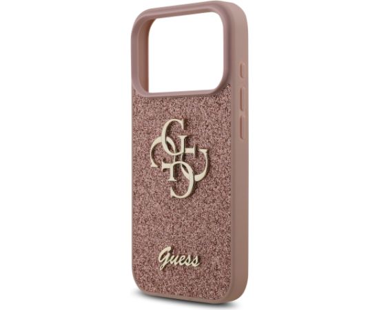 Guess PU Fixed Glitter 4G Metal Logo Case Чехол для Apple iPhone 17 Pro