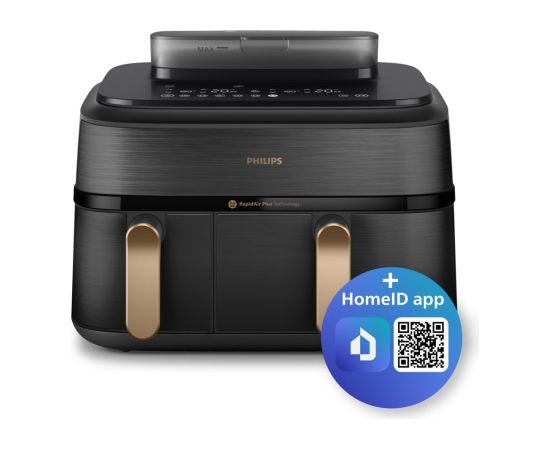 Philips 5000 series NA552/00 fryer Double 9 L Stand-alone 2750 W Hot air fryer Black