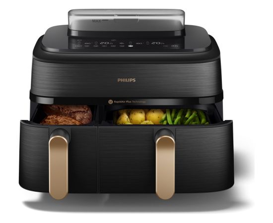 Philips 5000 series NA552/00 fryer Double 9 L Stand-alone 2750 W Hot air fryer Black