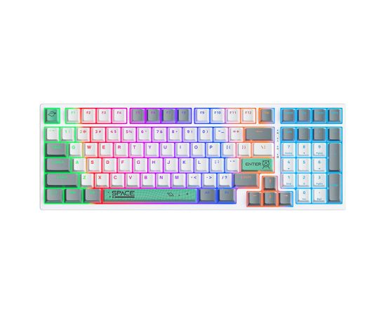 ONIKUMA G38 98 Keys USB Wired Mechanical Keyboard White