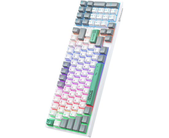 ONIKUMA G38 98 Keys USB Wired Mechanical Keyboard White