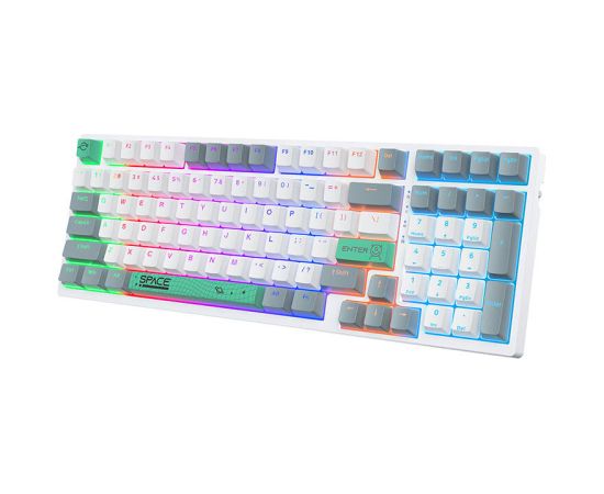 ONIKUMA G38 98 Keys USB Wired Mechanical Keyboard White