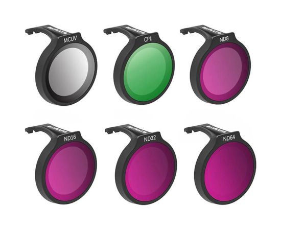 SUNNYLIFE set of six filters for DJI Neo MCUV+CPL+ND8+ND16+ND32+ND64