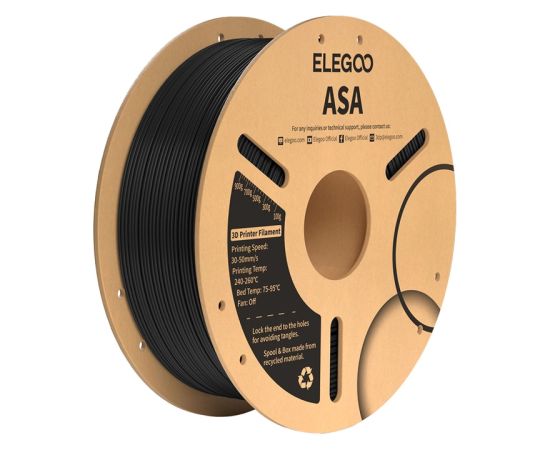 ELEGOO ASA Filament (Black) 3D Printeri