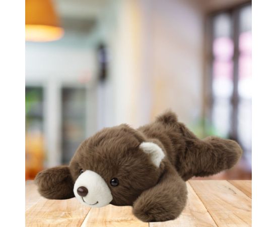 Leantoys Pluszowa Maskotka Przytulanka Leżący Niedźwiedź Brązowy 30cm LEAN Toys