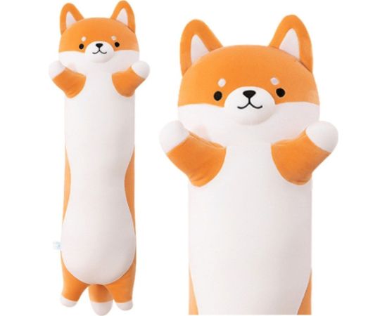 Leantoys Pluszowa Maskotka Pies Shiba Poduszka Podłużna Wałek 60cm LEAN Toys