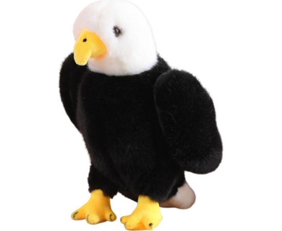Leantoys Pluszowy Orzeł Ptak Pluszak Maskotka Przytulanka Czarno Biały 25cm EDUKAMP